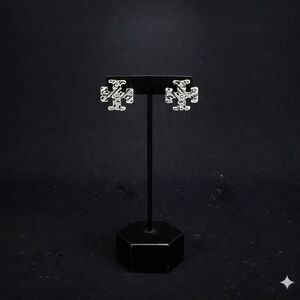 Tory Burch silver Kira stud earrings